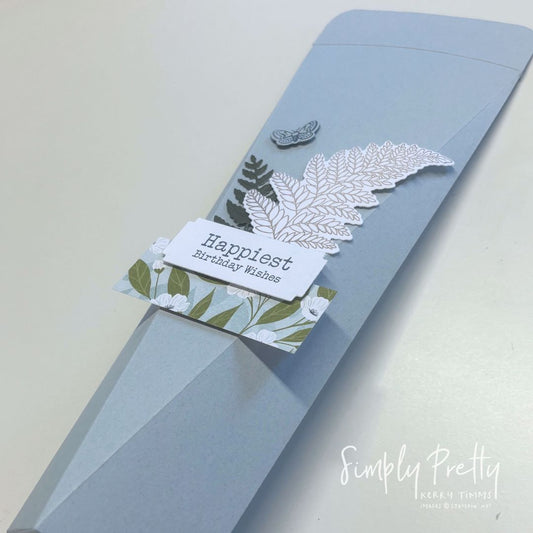 Self Closing Tall Box using Fern & Flora stamps from Stampin' Up!