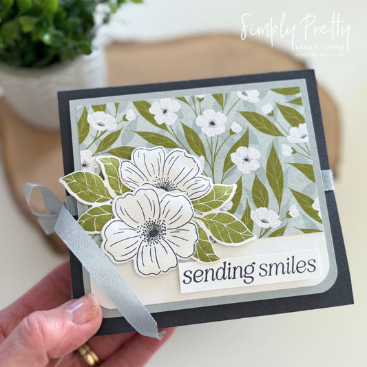 Clam Shell Gift Box using the Lovely Arrangements stamps from Stampin' Up!