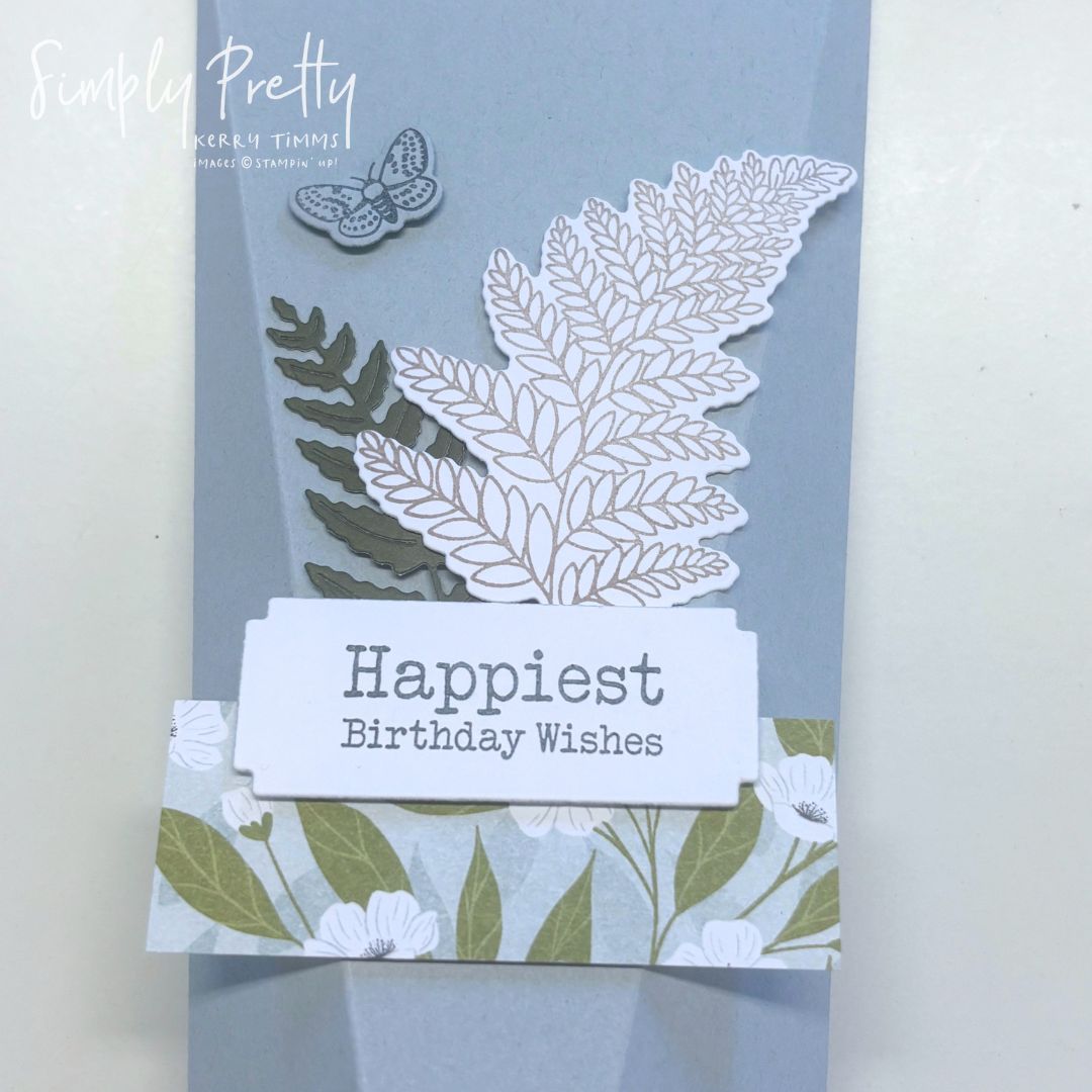 Self Closing Tall Box using Fern & Flora stamps from Stampin' Up!